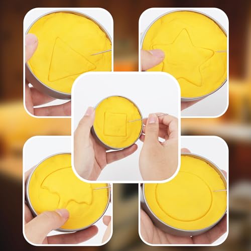 5 st Roestvrij staal Cookie vormen, Koreaanse suiker snoep gereedschap met ronde ster driehoek Paraplu Vierkante Vormen Bakgereedschap voor thuis keuken DIY Desserts Party Spel Kit 5