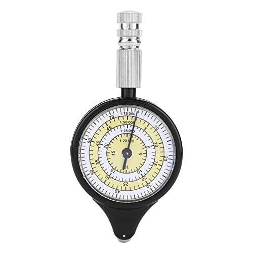 kaart afstand meetinstrument + Mini outdoor kaart rangefinder rekenmachine metaal wiel mapping hulpmiddel wandelkaart odometer, multifunctionele odometer kompas odometer voor ca 5