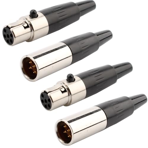 4 x XLR Solder Connectors, 6 Pin Mini XLR Plugs, 6-Pin XLR Connectors, XLR Man / Vrouwelijke Connector, Microfoon Kabel Plug, Stereo XLR Connectors (Man 2