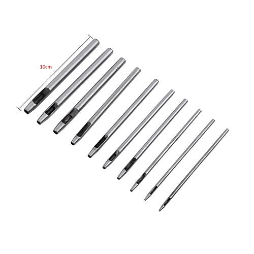 10 stuks 0,5-5mm Punch Belt Punch Holle lederen gereedschap DIY ambachten 3