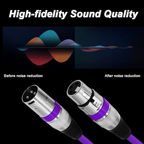 Gekleurde microfoonkabel, XLR naar XLR, Symmetrisch afgeschermde Patch Cord, MIC, 3-Pin XLR Plug naar Plug, Audio Console (6 stuks, 1 meter) 5