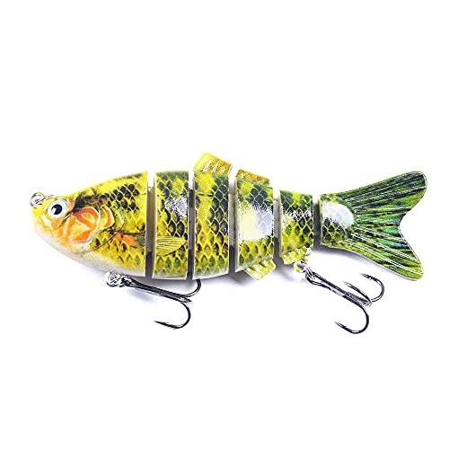 5PCS Fishing Lures,Multi Jointed Pike Lures,Zoetwater Zoutwater Zee Vissen Lures Langzaam Aanrecht met 6 Segments Simulatie Ontwerp 4