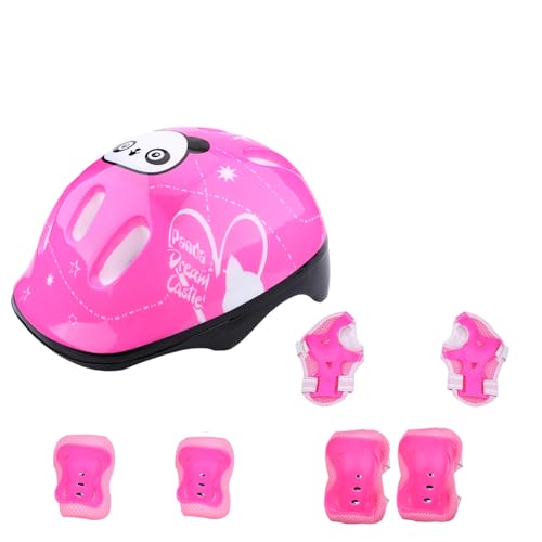 7Pcs/Set Sport Beschermende Set Knieën Brace Atletische Helm Polsbeschermers Verstelbare Kinderen Skateboard Beschermende Gear Set voor Jeugd Fiets Schaatsen