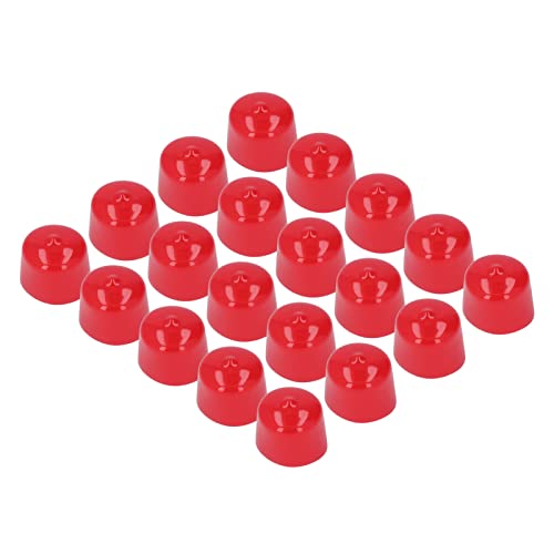 Flexibele lichtgewicht Thread Protector Caps 20PCS Rood PVC Ronde Tube End Covers Draad Beschermende Caps Schroefbeschermer Rubber End Caps (20mm)