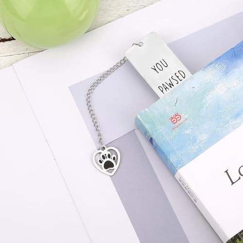 Grappige hond bladwijzer voor vrouwen, You Pootte Here Metal Boek Marker leuke cadeau voor eigenaren Mannen Vrouwen Boek Fans (Stijl 4) 5