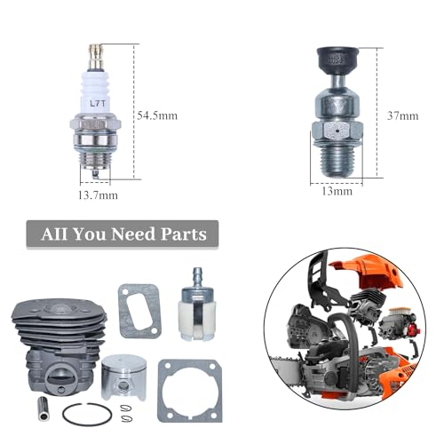 44mm Cilinder Piston Bolt Ring Set voor Husqvarna 350 351 353 346 Jonsered CS 2150 2149 2152 2153 Nicasil Coating Chainsaw