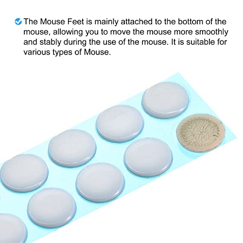 Ronde muis voeten schaatsen pads 0.6mm voor gaming muis voeten vervanging wit 20 stuks 3