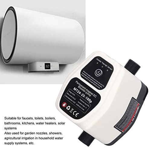 MT24 25 100p White Booster Pump, volledig automatische intelligente detectie, Silent Water Pressure Booster Pump met stroomsnelheid van 25 liter per minuut, isolatieklasse H (EU-plug) 5