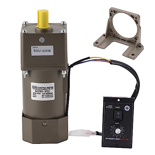 AC 220 V 90 W motor met instelbare snelheid, continu regelbare frequentieomvormer met versnellingsregelaar en houder. 50K