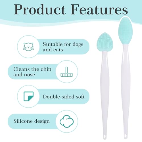 Cat Acne borstel, schoonmaakborstel voor het verwijderen van Acne en Blackheads op Cat Chin Cat Acne en Chin Care Kit zwarte komijn borstel behandeling kat acne behandeling op Chin 3