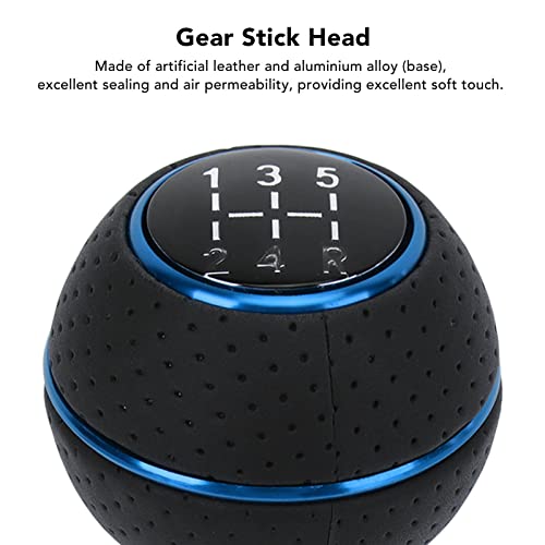 Gear Shift Head, Shift Knob 5 Gears M8 M10 M11 M12 Universal Aluminium Auto Handmatig Gear Shift Knob (Blue) 4
