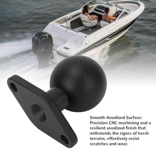 1.5" Marine Graad Aluminium Ball Mount Base, Anti Slip Rubber Plate & TPU Ball Adapter voor C-grootte 1,5 Inch Bal Dubbele Socket Arm 3