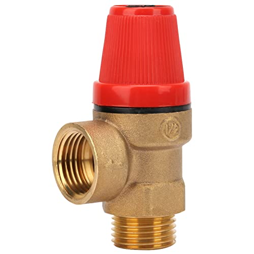 Fafeicy Premium Brass Safety Valve G1/2 Inch DN15 Threaded Spring, Hang Furnace, Safety Valve, Pressure Limit Valve (3 Bar DN15), Andere Valve Accessoires