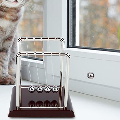 Newton Cradle, Classic Newton Bullet Game, Newton Garland, Balance Garland Ball Toy, Physics Decoration for Desk, Pendulum Ball Decoration (M) 4