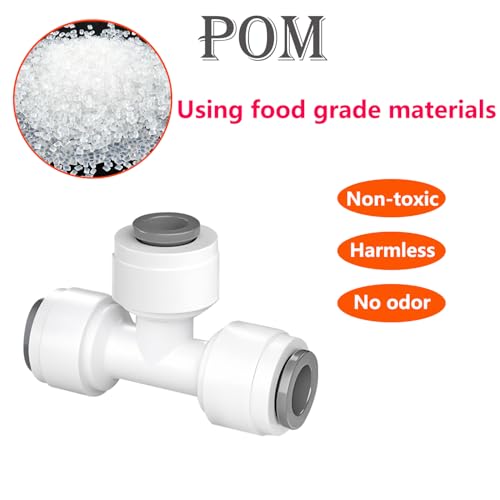 1pc waterslang connector, tee 1/4 inch met snelle koppeling, omgekeerde osmose waterfilter 3