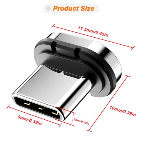 24 Pin USB C Magnetische Plugs, 100W PD 24 Pin Type-C Fast Charging Plugs voor telefoons, tabletten of andere apparaten (5 Pack)