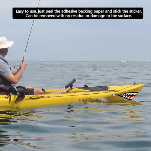 2 st. Kajak Sticker waterdichte Sticker sterke lijm DIY Grappige Shark Teeth Mond Sticker Decal Car Kayak Boat Truck Decoratie voor Kayak Car Truck 5