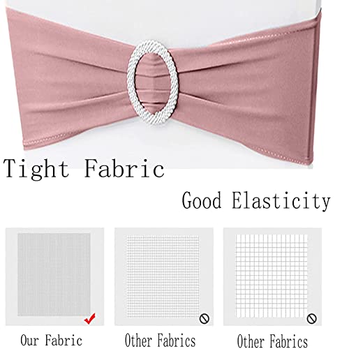 Forlush 6 stukken stoel Sashes, bruiloft decoraties, party decoraties Satin, voor Event & Party Decoration (Roze) 4