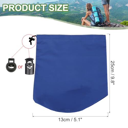 Stuff Sack, 5 x 10 Inch Waterdichte Outdoor Opbergzak Draagbaar koord Stof Valve Bag Lichtgewicht slaapzak voor Camping Wandelen Reizen, Navy Blue