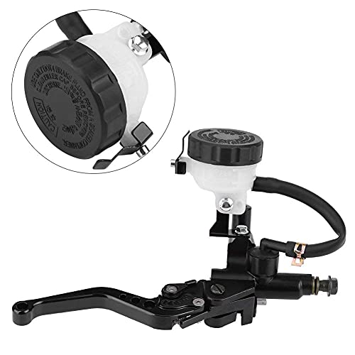 Motorfiets rem Hoofdcilinder Levers, Universal 7/8" (22mm) CNC Aluminium Brake Clutch Hoofdcilinder Reservoir Levers Set Black 3