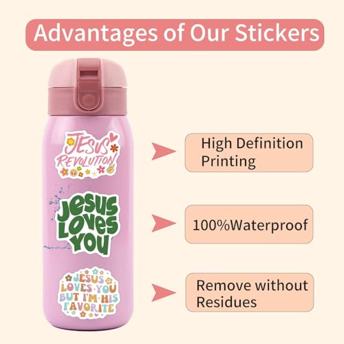 Jezus Christelijke Stickers voor tieners en volwassenen, 100 stuks, Bijbel, Waterdichte Vinyl Sticker Set, Auto, Motorfiets, Fiets, Skateboard, Snowboard, Bagage, Laptop, Koffer, Helm, Motorfiets 4