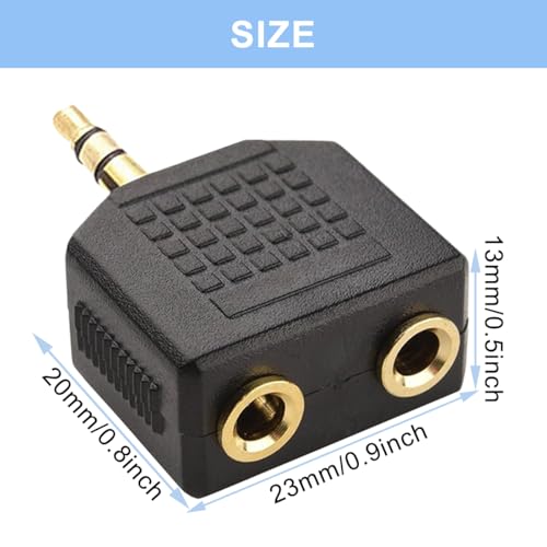 10 stuks 3,5mm hoofdtelefoon Y Splitter 1 man tot 2 vrouw, 3,5mm 1/8 inch Man tot Dual Female Stereo Jack Adapter Converter, voor mediaspelers en audioapparaten met 3,5 mm Jack
