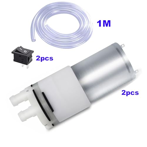 2 Pairs DC 12V 370V Mini waterpomp, elektrische zelfbeperkende membrane voor theemachine, waterkoeling, vistank