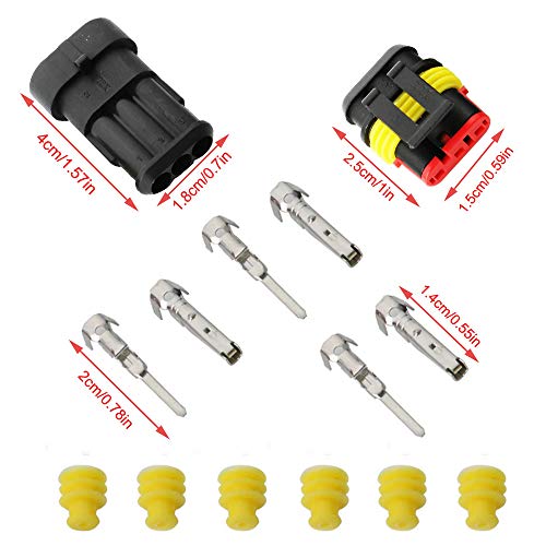 15 Kits 2 Pole 3 Pole 4 Pole auto waterdichte elektrische connector, auto waterdicht Plug, stofdicht, geïsoleerd en verzegeld 3