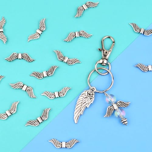 Ongeveer 200 st Tibetaanse Vleugels Spacer Kralen Antiek Zilver voor DIY Sieraden 5