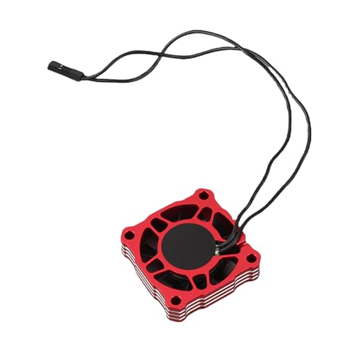 RC Koelventilator, High Speed Elektrische Motor Koelventilator 40x40mm 16000RPM 5V-9V Compatibel met 1/10 1/8 1/12 RC ESC Motoren(Rood)
