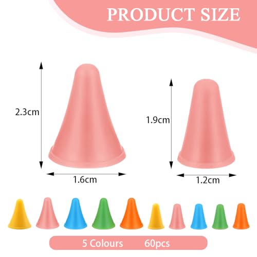 60 st Breinaalden Point Pads Multi gekleurde breinaalden Stoppers Breien Accessoires Naalden tip stoppers Cap houder voor het naaien Stitchen Weven Craft Quilting DIY Art Naaien