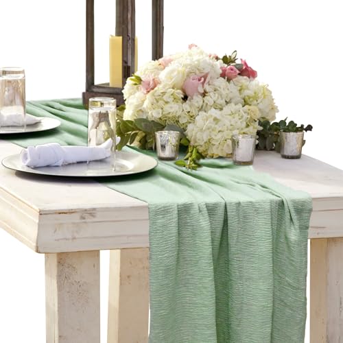 Kaasdoek Tafel Runner 80 x 300 cm Boho Kaas Kleding Rustic Mesh Tafel Runner Decoratieve Tafelkleed voor bruiloft Keuken Verjaardag Party