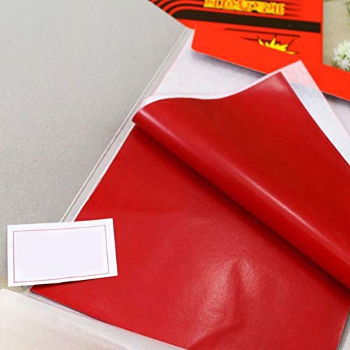 100 vellen rood koolstoftransferpapier voor kopieerpapier 4