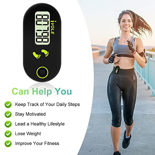 3D Pedometer voor Wandelen, Pedometer 3D met Clip, Draagbare Digitale Pedometer, Clip-on Pedometer voor vrouwen en mannen, Pedometer met Clip 5