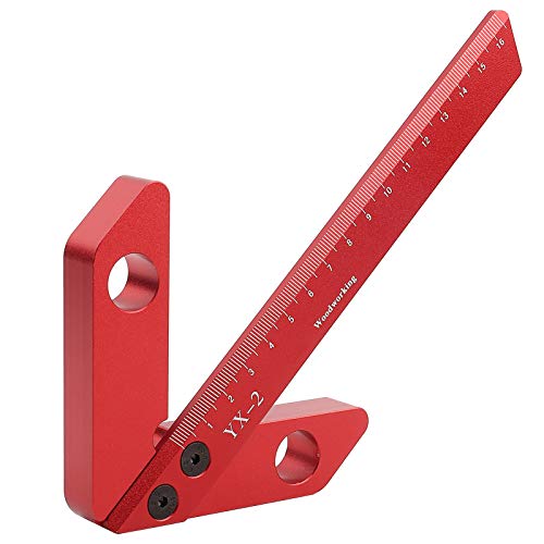 45/90 Mategraad Hoeklijnmeter Nauwkeurig lezen Premium Aluminium Centerline Meetinstrument Round Heart Lineer Rond Hartmeter Portable DIY Gereedschap voor houtbewerking