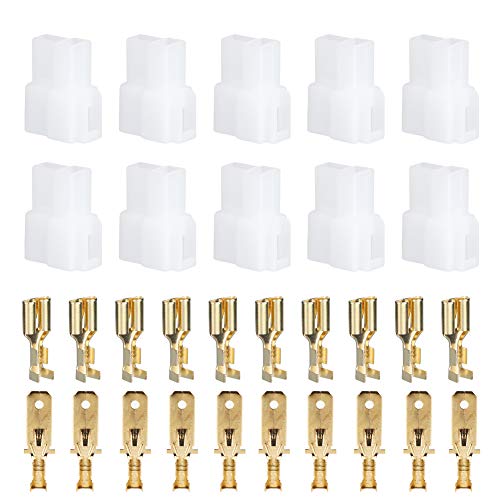 Elektrische auto-wire-connector, T-type 2 Pin-plug Man vrouwelijke Socket Plug en Terminals Kit Geschikt voor Kenwood FT-7800R, FT-8800R, FT-8900R