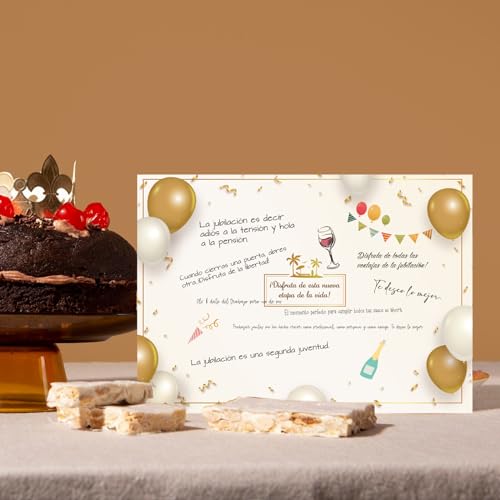 Feliz Jubileón Wenskaarten met enveloppe voor pensioen 5