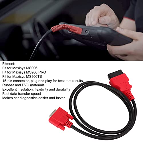 Kenmerkende Kabel, OBD2 Scanner Kabel Kenmerkend Cord Adapter met 15 Pin Connector voor Maxisys MS906 MS906TS 5