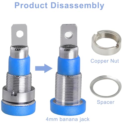 12 st. Banana Jack Socket, Vrouwelijke Banana Plug Connector, Panel Mount Binding Pole Connector Adapter voor 4mm Banana Plug Connector DIY Testproject 3