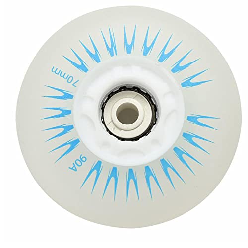 4 stuks inline rolschaatswielen met LED, duurzame lichtgevende heldere wielen voor schuifwerk, 70mm, blauw 5