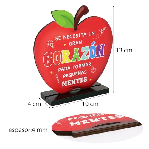 Geschenk voor schoolleraar eind van het jaar in het Spaans, dank u meesteres cadeau leraar kleuterschool einde van het jaar dank geschenk voor meesteres Kerstmis