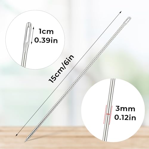 6 inch lange naainaalden, grote naainaalden, professionele meubelnaald, gemakkelijk te draad, 3 mm dik, voor thuis, leer, Tapestry, Borduren, Tapijt, DIY