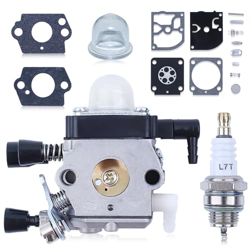 Reserve carburator voor kettingzaag Stihl FS38 HS45 FS45 FS46 FS55 OEM Zama C1Q-S186, met carburateur membraan seal reparatie kit, kaars, olie bellen