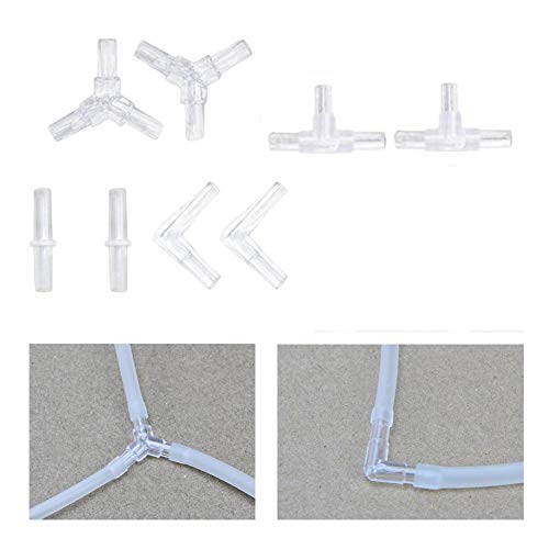 Aquarium slang connector, 40 in 1 Set, slang connector, 4 mm, I L T Y gevormd lucht slang adapter 4 mm / 6 mm 2 Weg 3 Weg + 5 m Luchtslang 4 6 mm 4