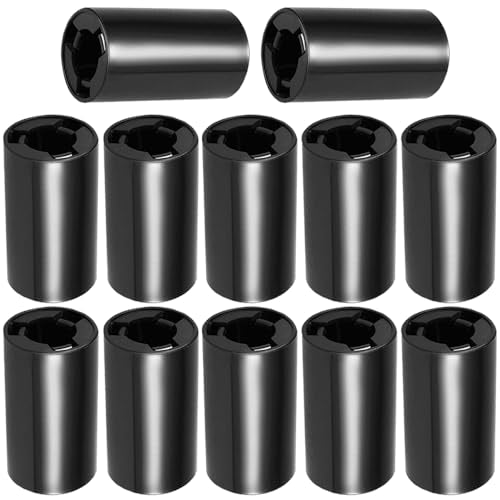 AA to C Battery Adapter Case, Plastic houder voor AA to C Battery Converter (Zwart, 12 Pack)