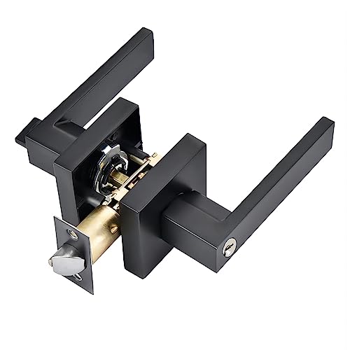 Deur slot aluminium legering deur handgreep deur handvat voor slaapkamer garderobe opslag kantoor slot maat 60/70mm vierkant zwart