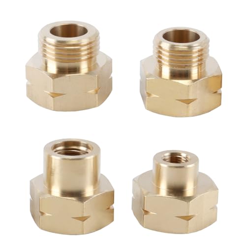 4 stuks koperen gascilinderadapters voor M10x1 W20x1/14" LH M14x1.5 M21.8x1/14" LH-schroefdraad aanbouwen voor vleugels