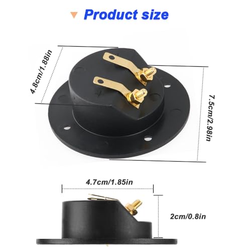3 Inch 2 Way Ronde Speaker Housing Connection Clamp, Schroef Terminals voor Power Speaker met Gesloten Schroeven Banana Plugs, Schroeven (Pack van 12)