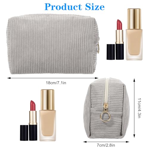 Vrouwen make-up tas kleine reis cosmetische tas met rits grote capaciteit cosmetische tas reizen accessoires Organisator Multifunctionele make-up tas voor vrouwen, grijs