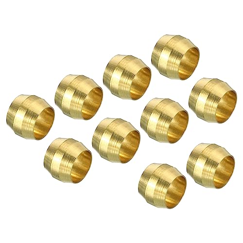 6mm Buis OD Messing Compressie Mouwen Ferrules 20 Pack Messing Ferrule Fitting Messing Compressie Past Assortiment Kit